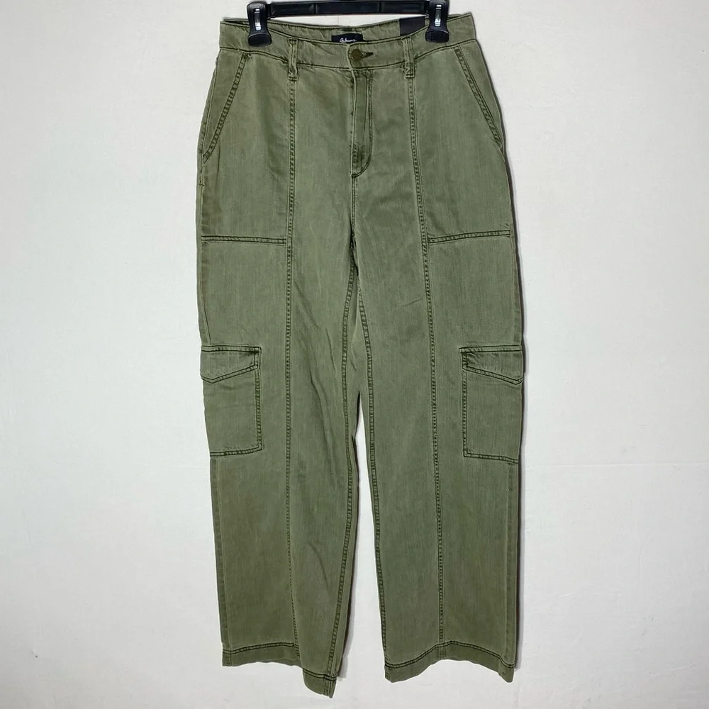 Reitmans Olive Green High Rise Wide Leg Pants Lyocell Linen Cotton Pants 28 NWT - Picture 15 of 15